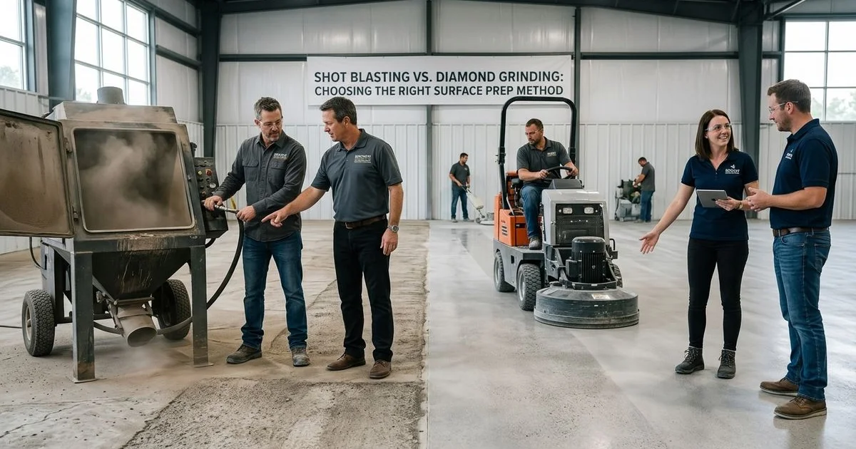 Shot Blasting vs. Diamond Grinding: Choosing the Right Surface Prep Method