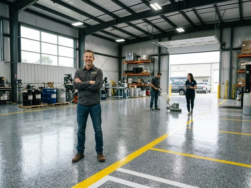 Warehouse epoxy floor project
