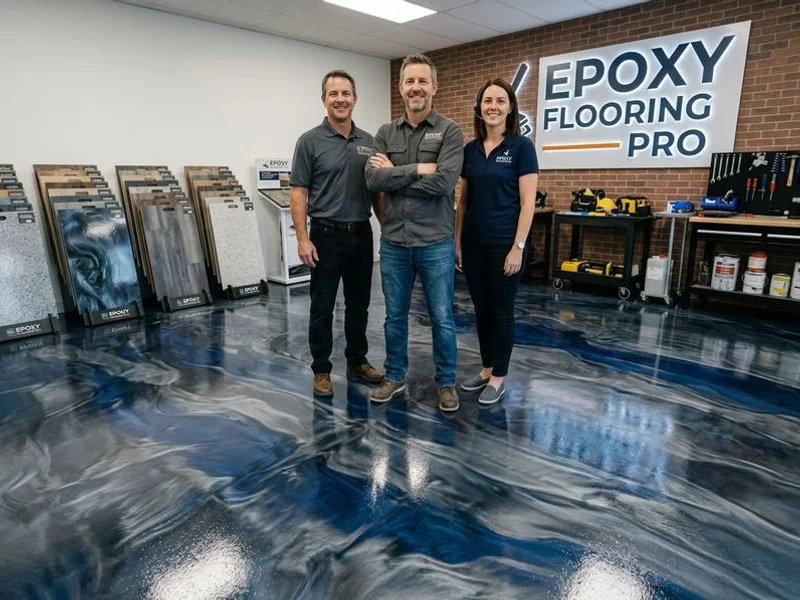 Decorative metallic epoxy