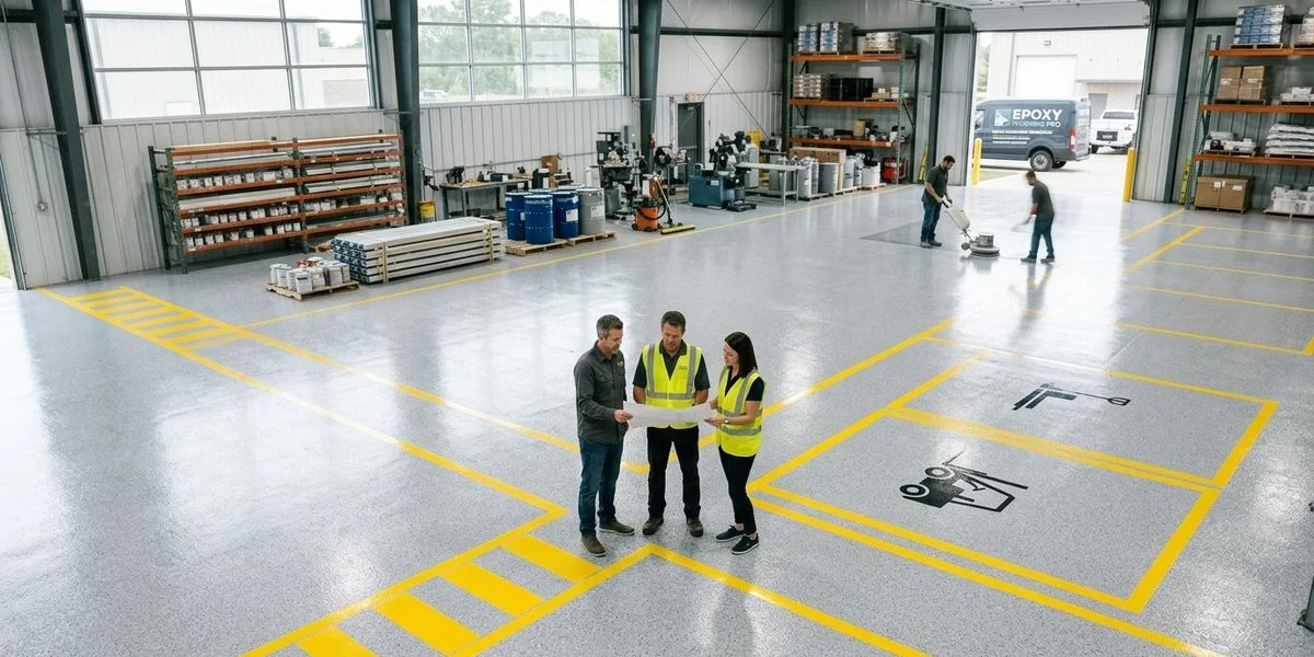 Completed safety striping project