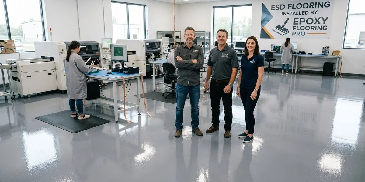 Completed ESD floor in facility