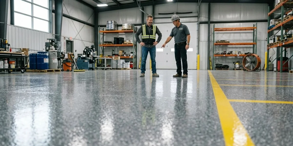 Finished epoxy floor